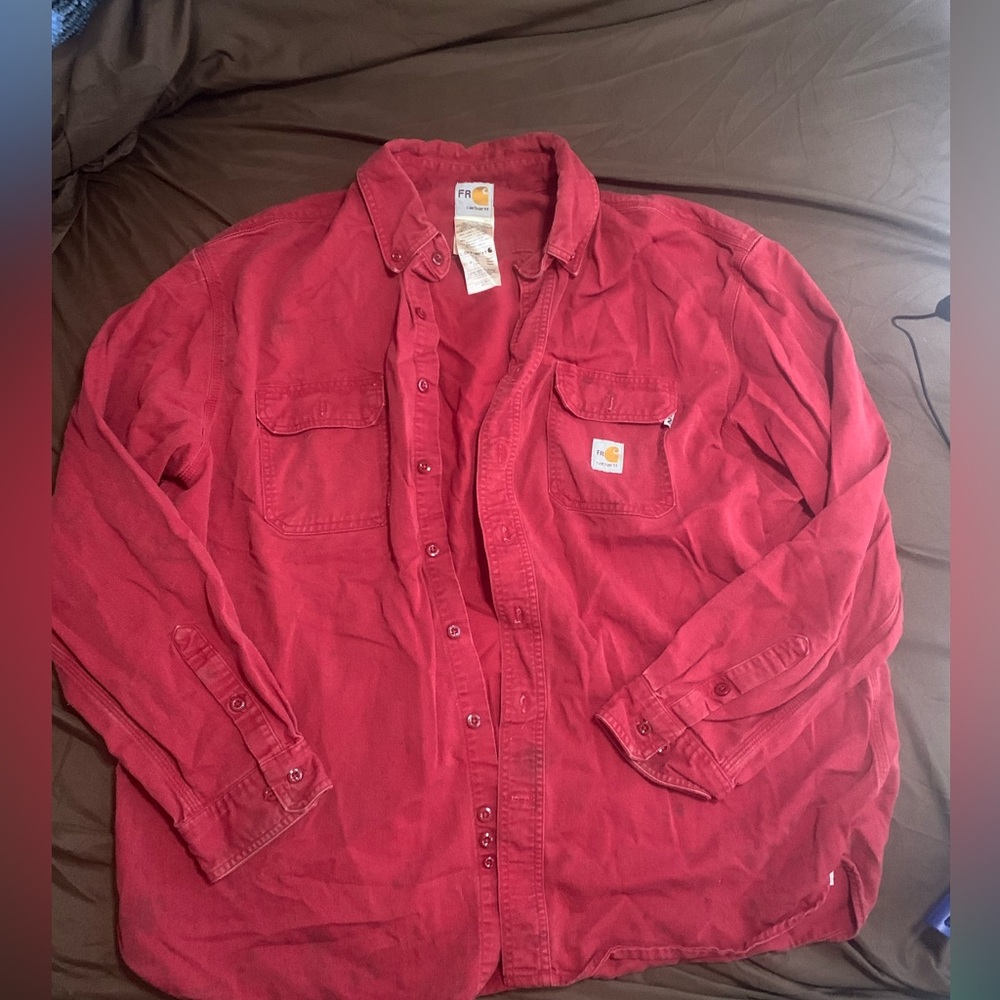 Carhartt Red Button-Up Shirt